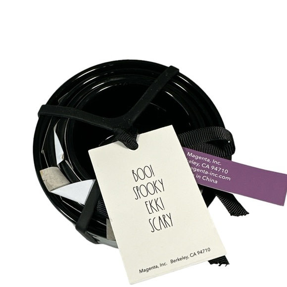 NEW Rae Dunn BOO! SPOOKY EEK! SCARY Halloween Black Drip Measuring Cups - Picture 3 of 4